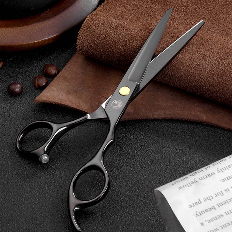 Friseurset mit Friseurschere, Kämmen, Klammern, Mantel 10-teilig Black