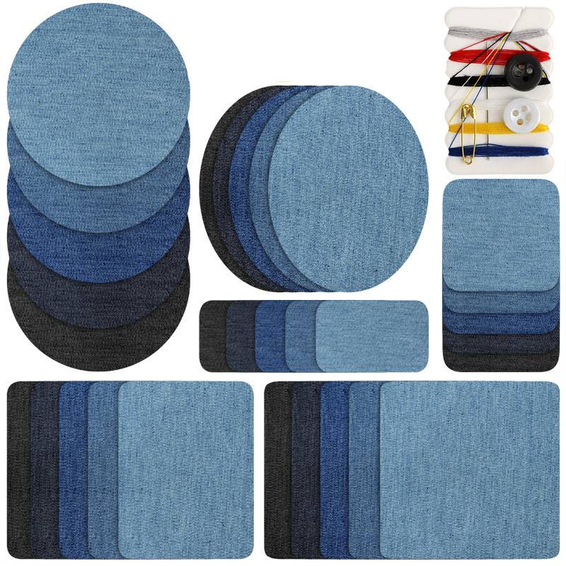 Bügelflicken für Jeans 30 Stk. DenimBlue
