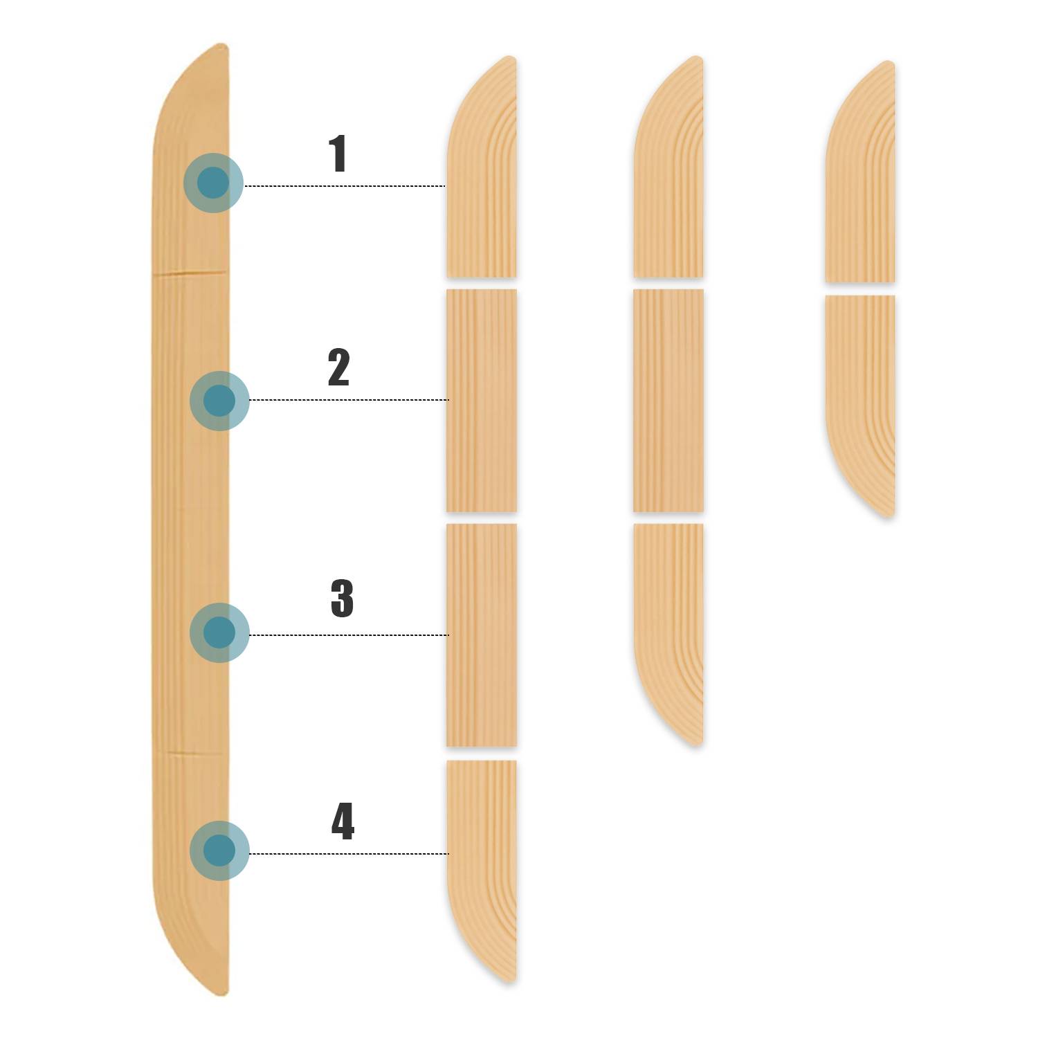 Schwellenrampe/Türschwellenrampen für Saugroboter 2 Satz