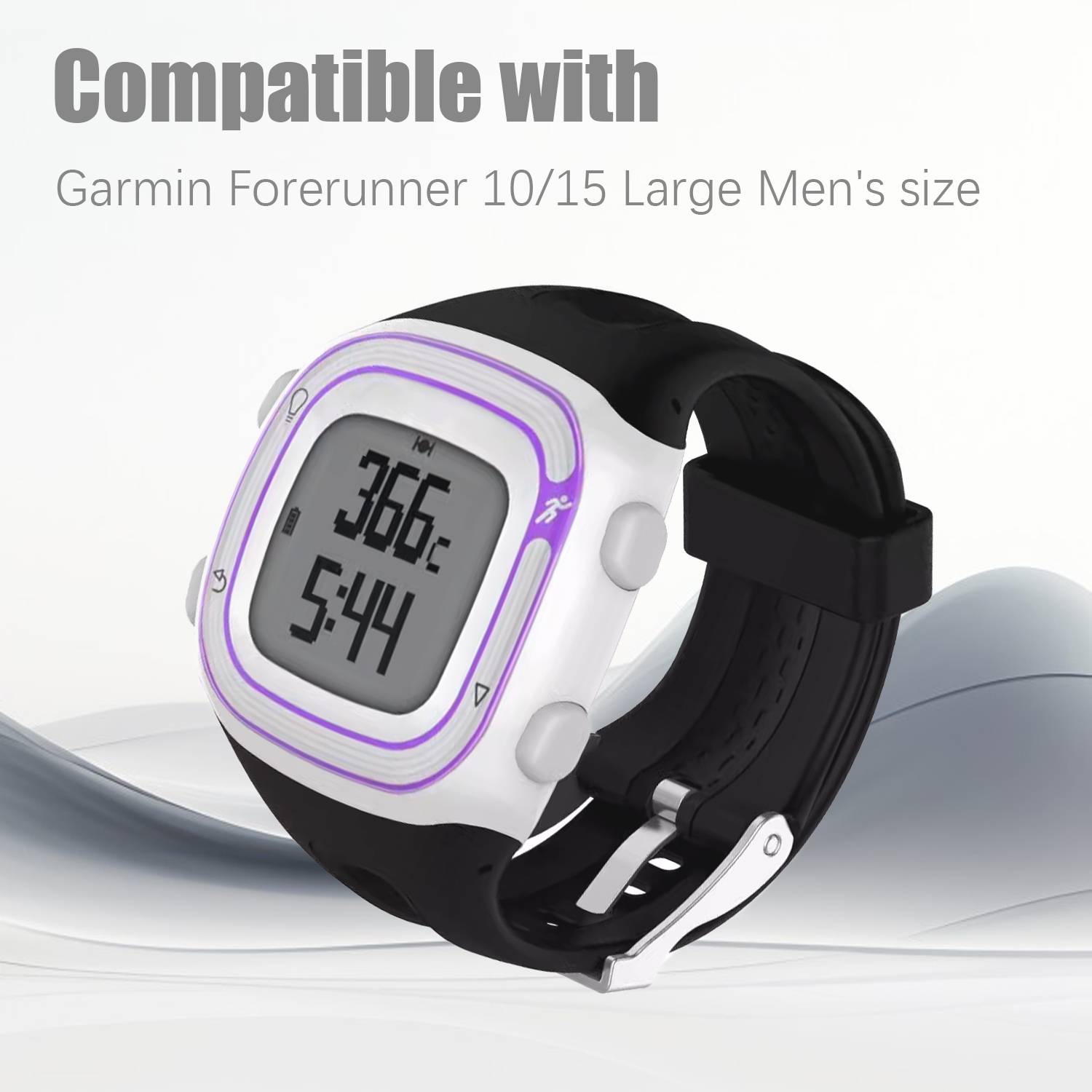Armband für Garmin Forerunner 10/15 Large Black