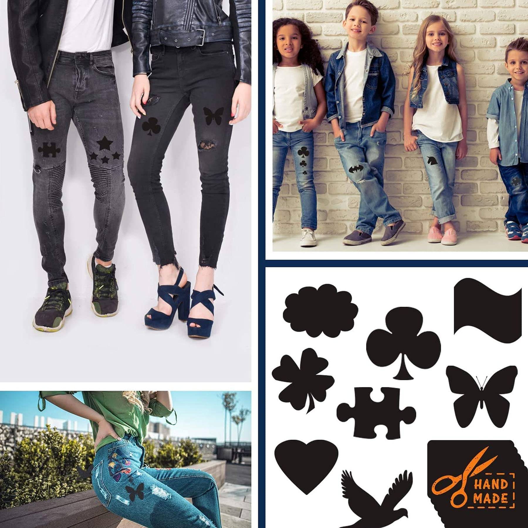 Team-Aufnäher zum Aufbügeln im 4er-Pack Black