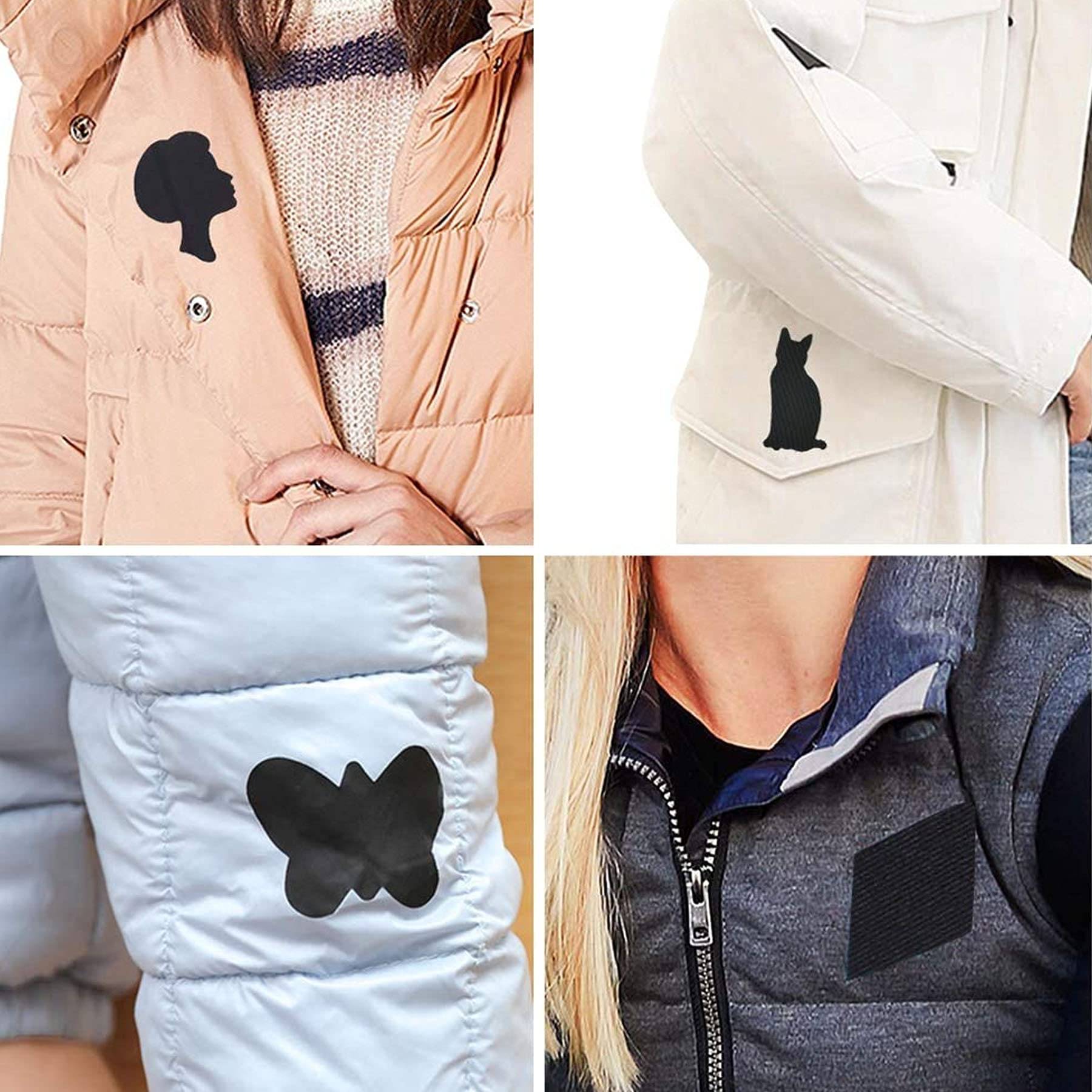 Team-Aufnäher zum Aufbügeln im 4er-Pack Black