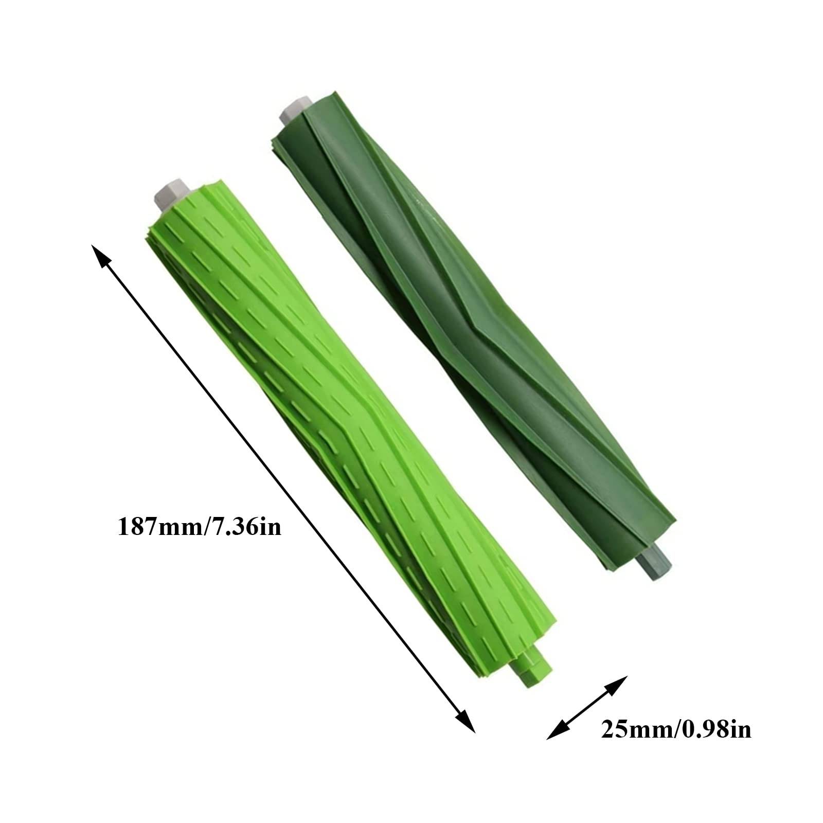 Kopfbürsten/Gummibürsten für iRobot Roomba i7, 4 Paar Green