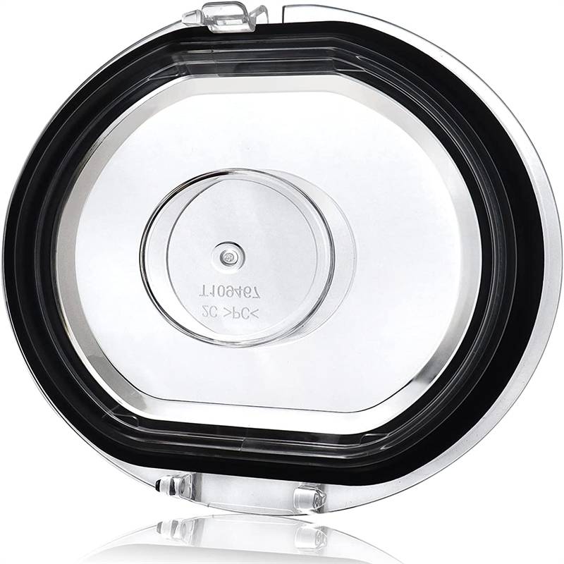 Ein silberner Instant-Pot-Deckel mit Dichtungsring, Entlüftung und Griff.