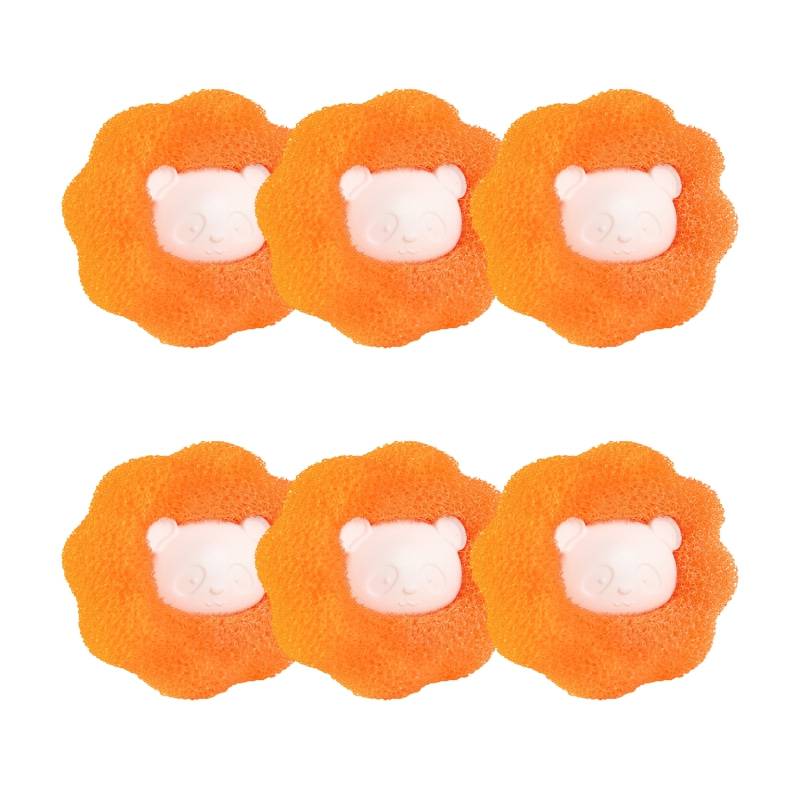 Fusselball für Waschmaschine/Wäschetrockner 6 Stk.Lief Orange