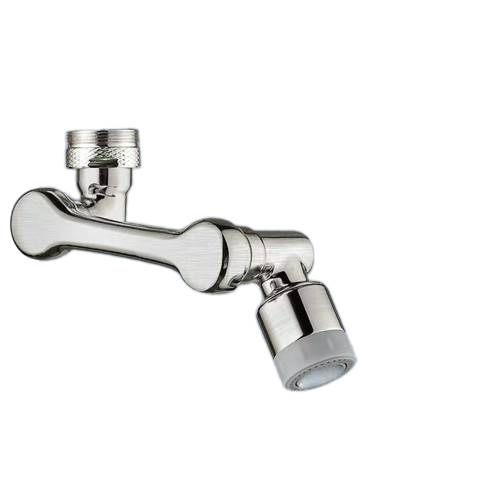 1080º schwenkbarer Wasserhahn-Extender - 2 Wasserauslässe Silver