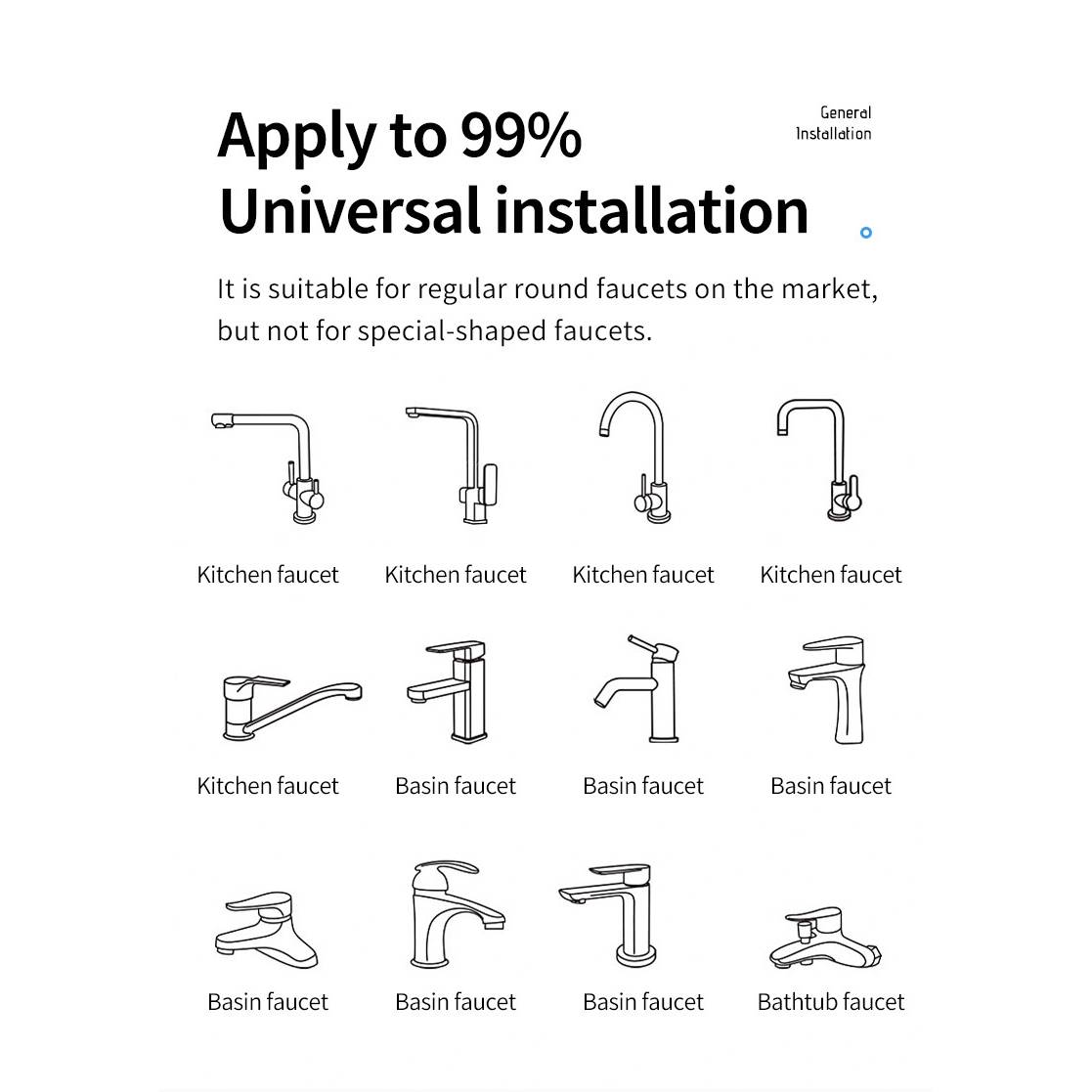 1080º schwenkbarer Wasserhahn-Extender - 2 Wasserauslässe Silver