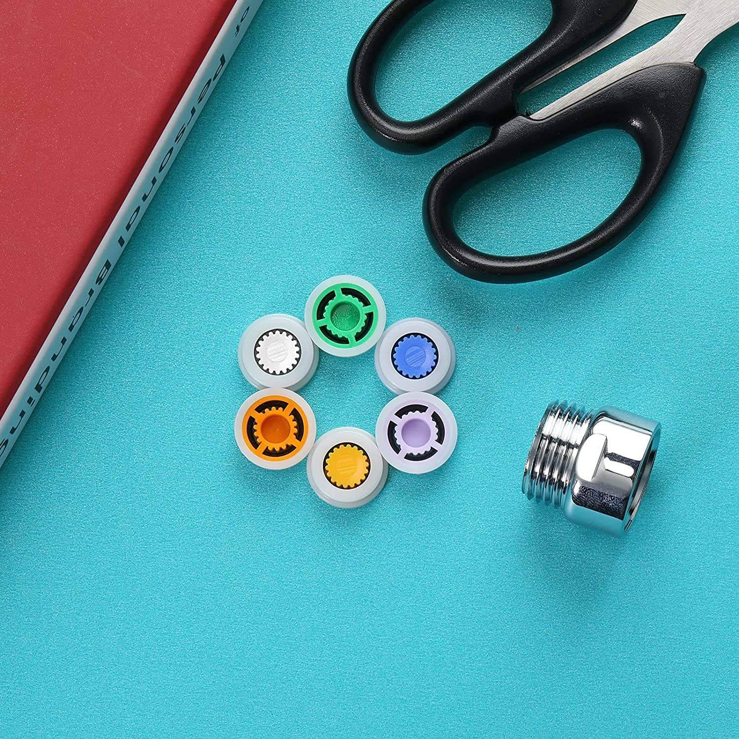 Wasserspareinsätze für Duschkopf 6er-Pack mit Adapter
