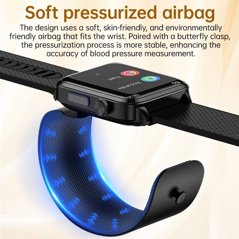 Smartwatch mit Blutsauerstoff- und Blutdruckmessgerät Black