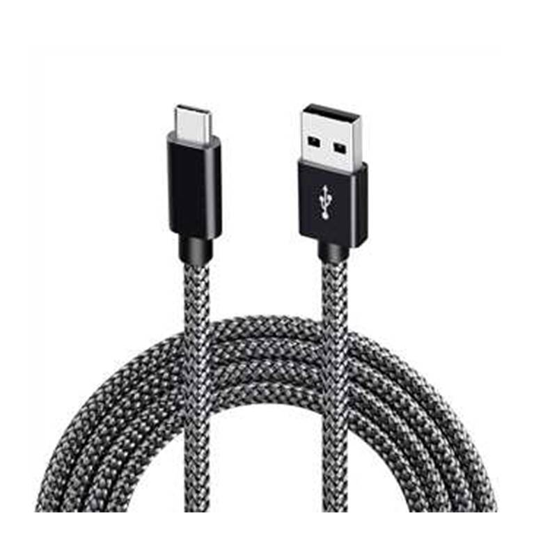 USB-A 2.0-zu-USB-C-Kabel mit 3A-Schnellladung Black 1 m