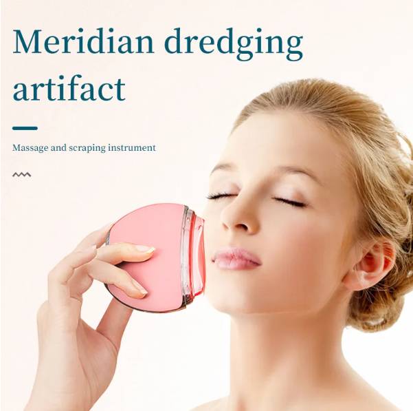 Gua Sha elektrisches Gesichts- und Körpermassagegerät EMS Mikrostrom Pink