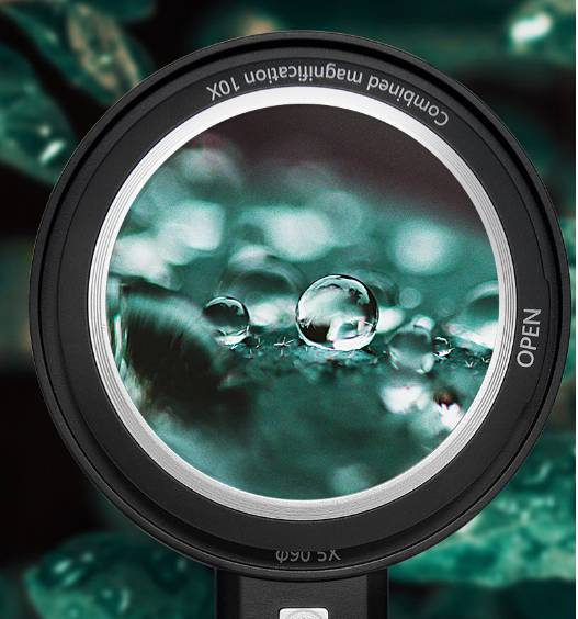 Lupe 6X/9X/15X mit LED-Lampe Black