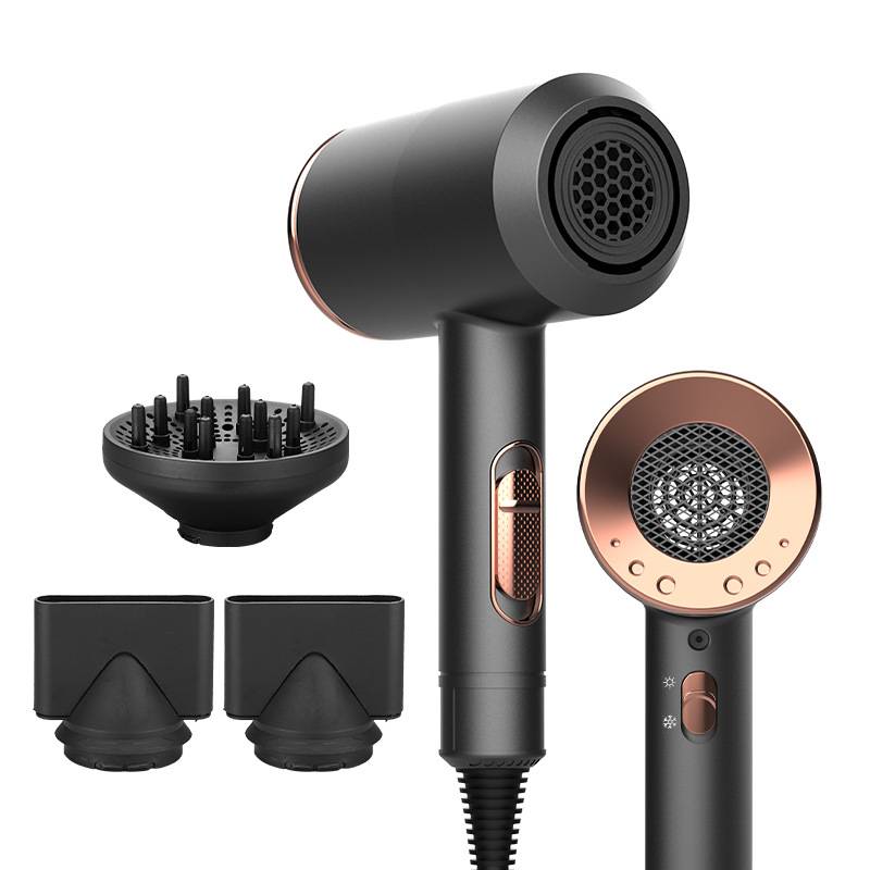 Haartrockner mit Diffusor und Konzentrator 5 Stufen Black