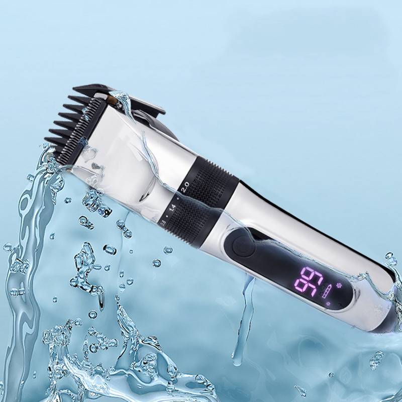 Haarschneidemaschine mit LCD-Display und Zubehör Silver