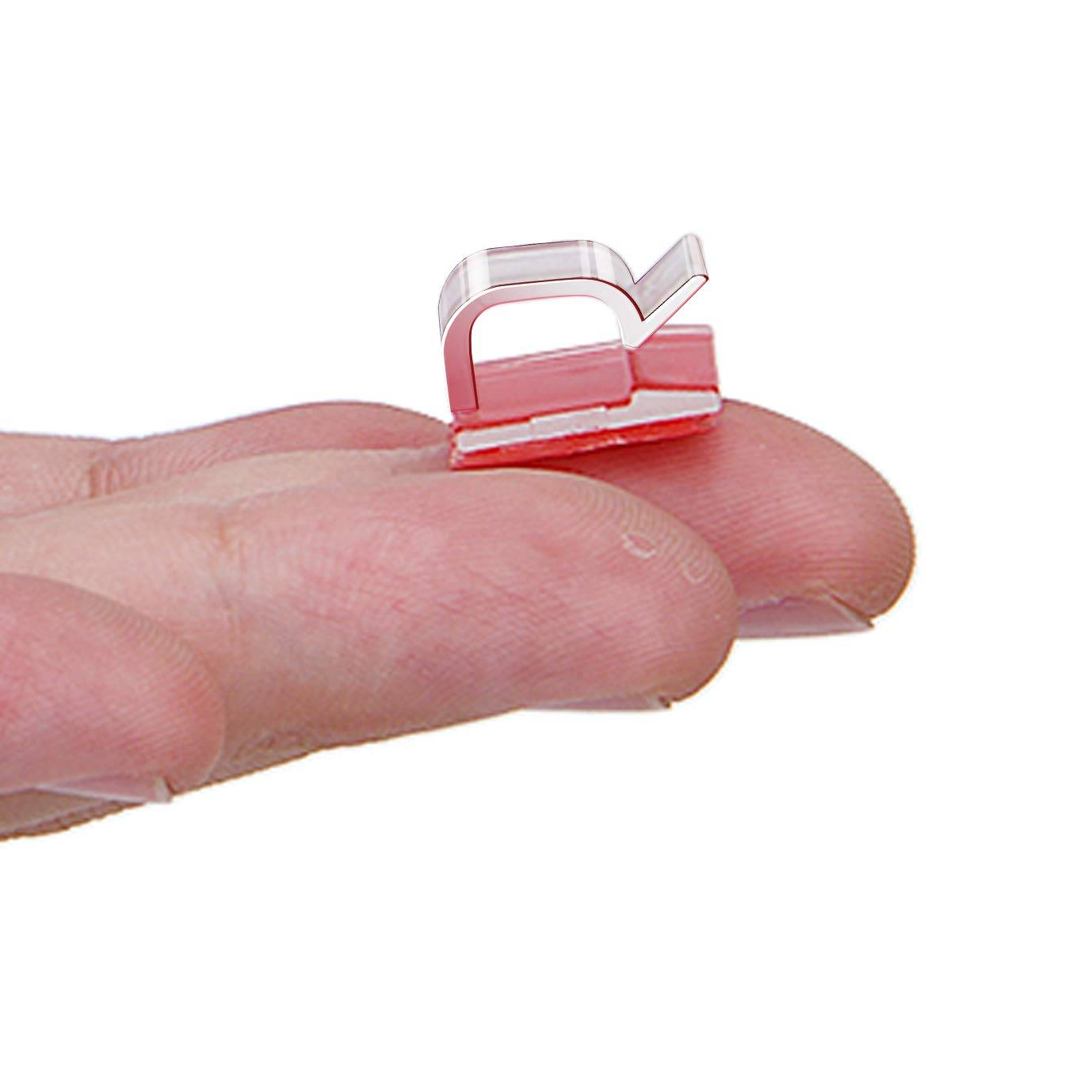 Selbstklebender Kabelhalter im 50er-Pack Transparent