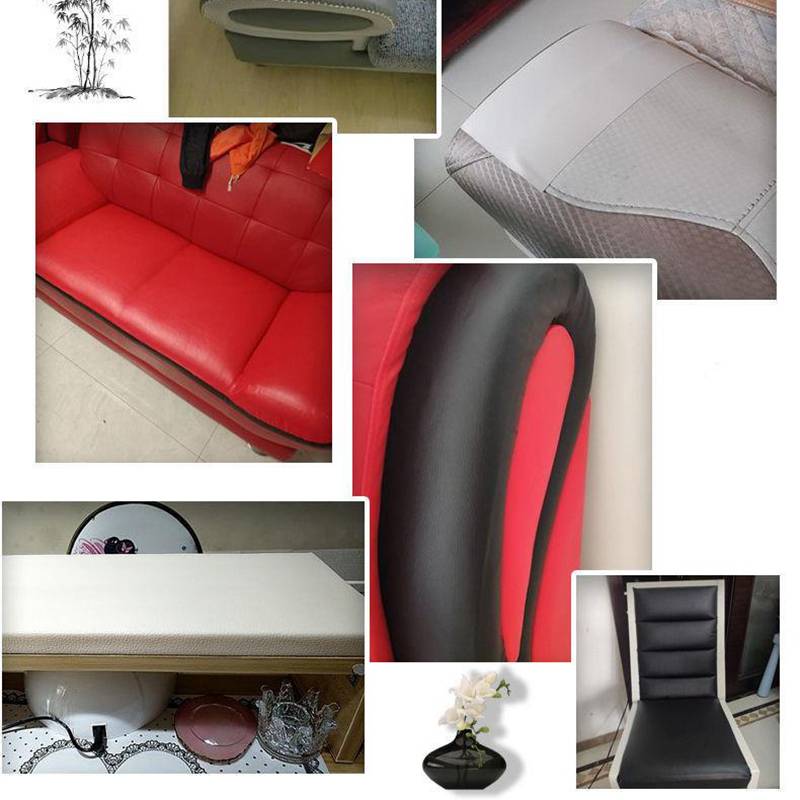 Selbstklebender Flicken aus Kunstleder zur Reparatur 30x25 cm Black