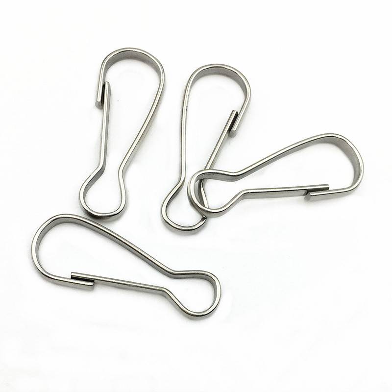 Lanyard-Haken aus Edelstahl, Lanyard-Clips, Karabinerhaken, 100er-Pack Silver 30 mm