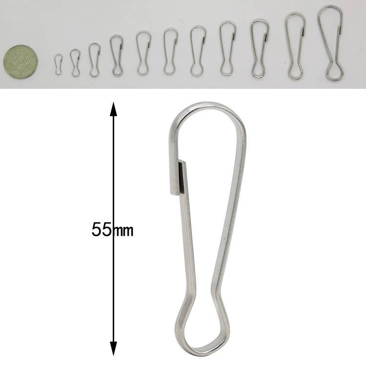 Lanyardhaken Lanyardclips Karabinerhaken 100er Pack Silver 5.5 cm