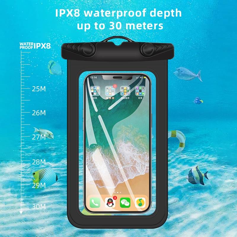 Wasserdichte Handyhülle 7 Zoll Black