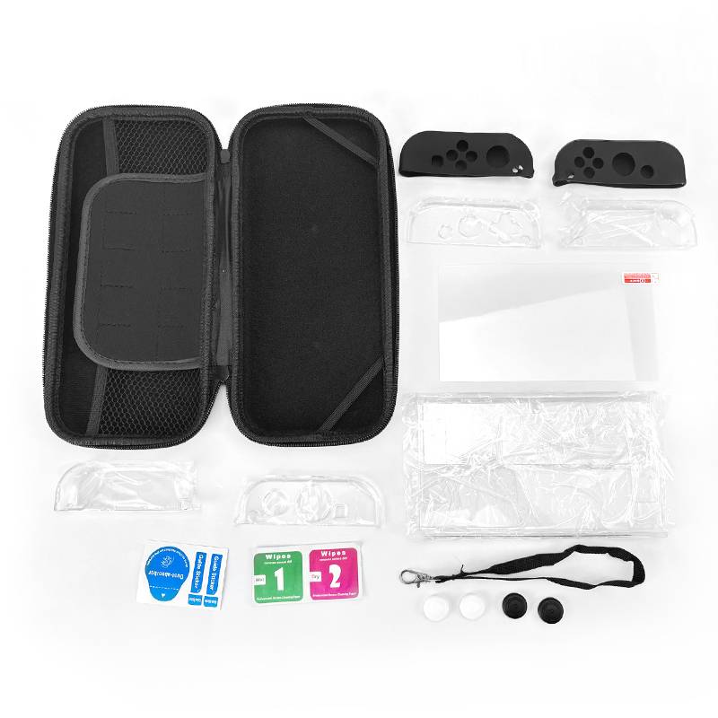 Nintendo Switch OLED Etui mit Zubehör 9-teilig Black