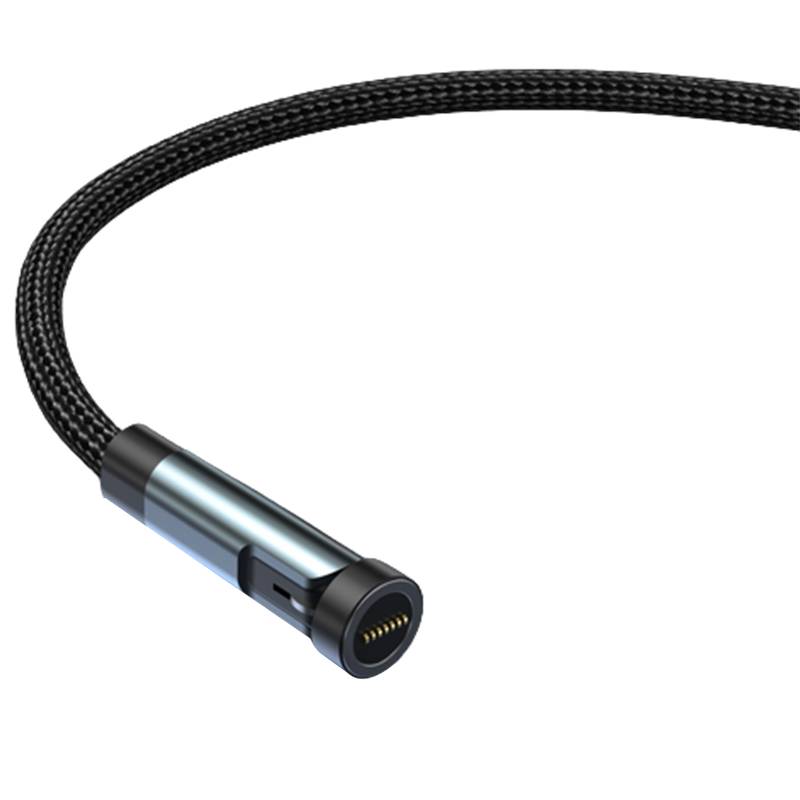 Magnetisches USB-C-Ladekabel 3A für schnelles Laden 2 m Black
