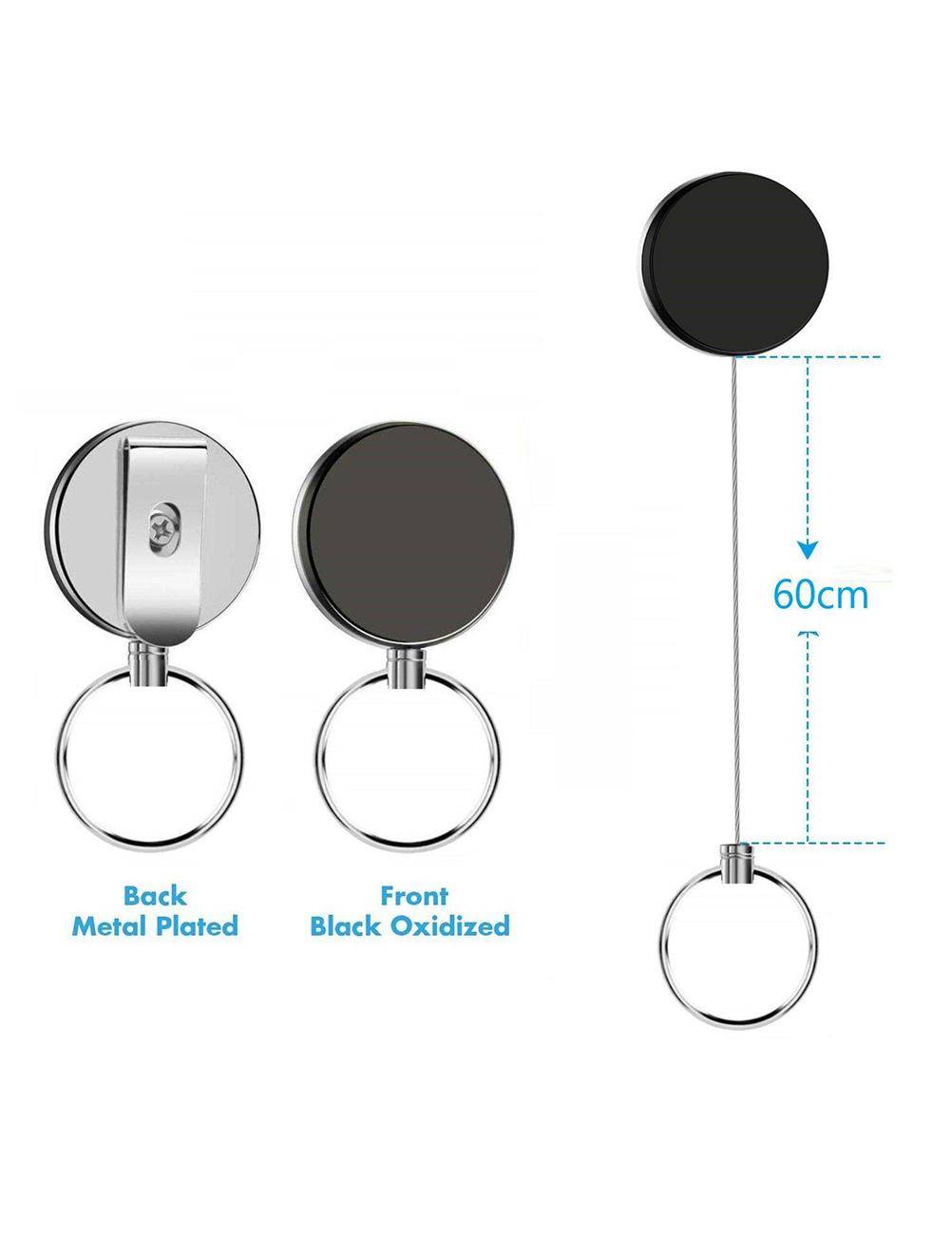 Ausziehbarer Schlüsselanhänger mit Stahldraht
