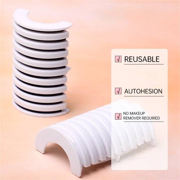 Selbstklebende Wimpernstreifen, 10er Pack Black