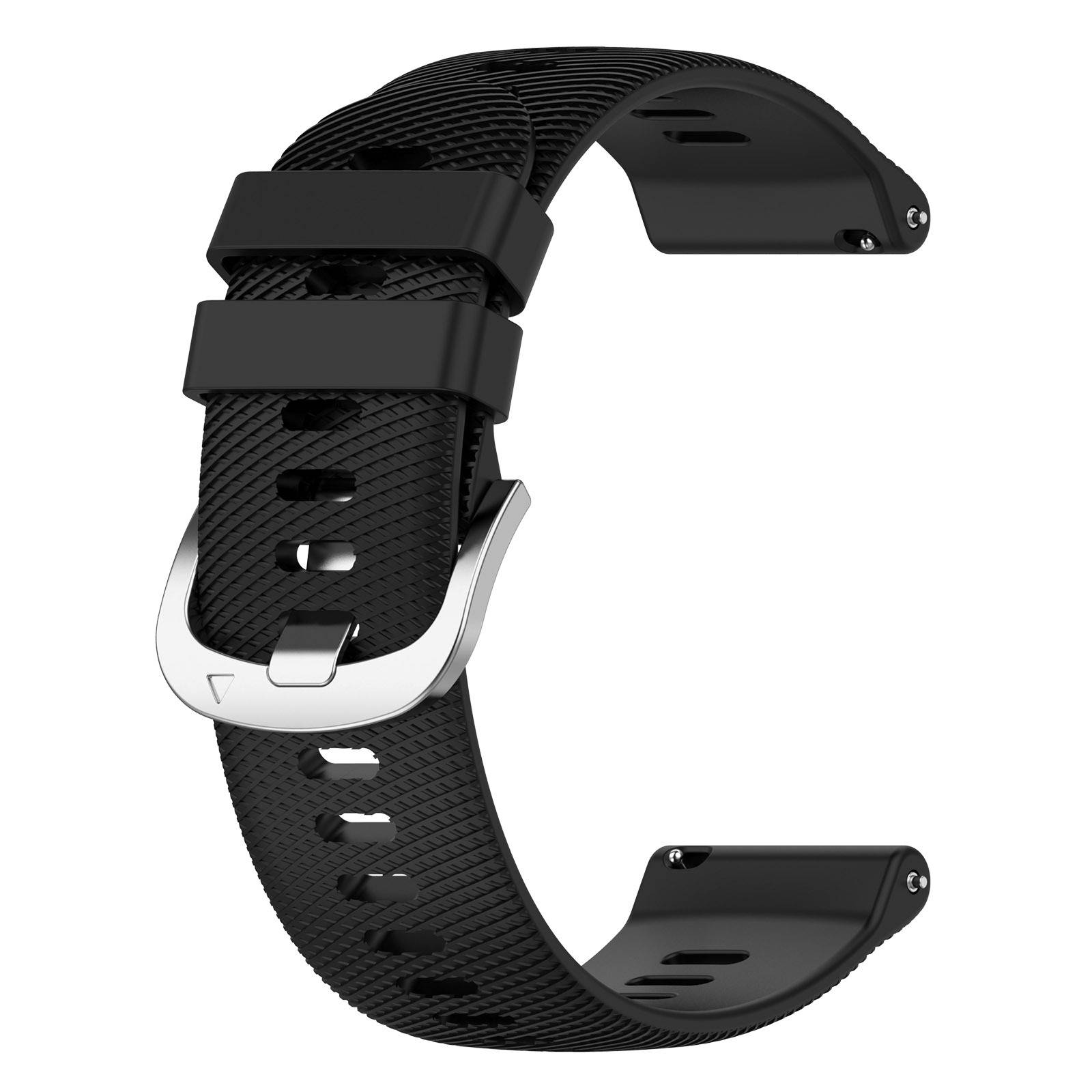 Armband Silikon für Garmin Forerunner 265S Verstellbare Fitness Ersatzbänder Black 18 mm
