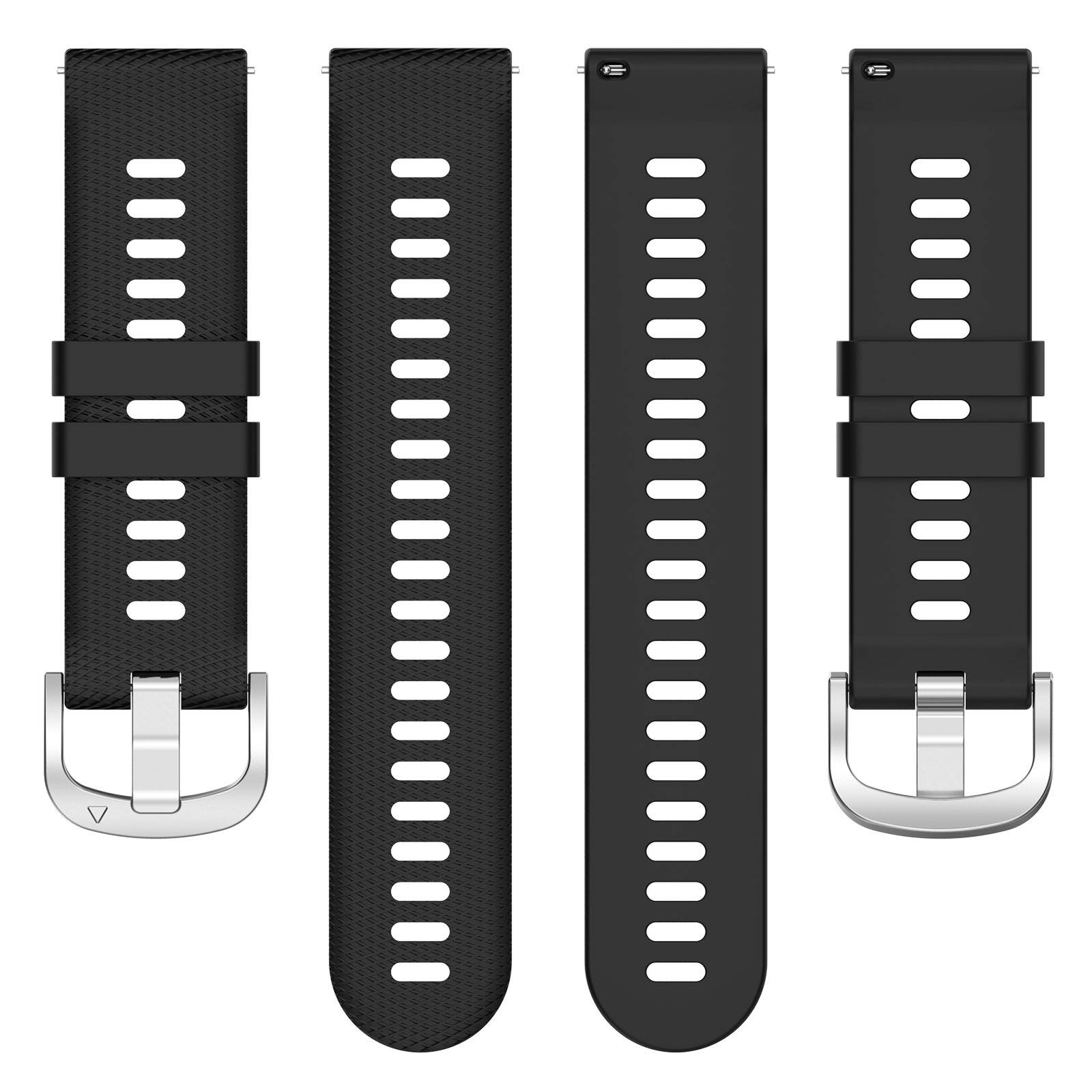 Armband Silikon für Garmin Forerunner 265S Verstellbare Fitness Ersatzbänder Black 18 mm