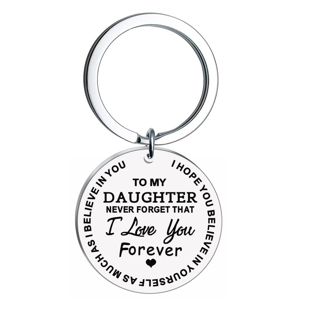 Schlüsselanhänger „To My Daughter“ Der Buchstabe H Silver