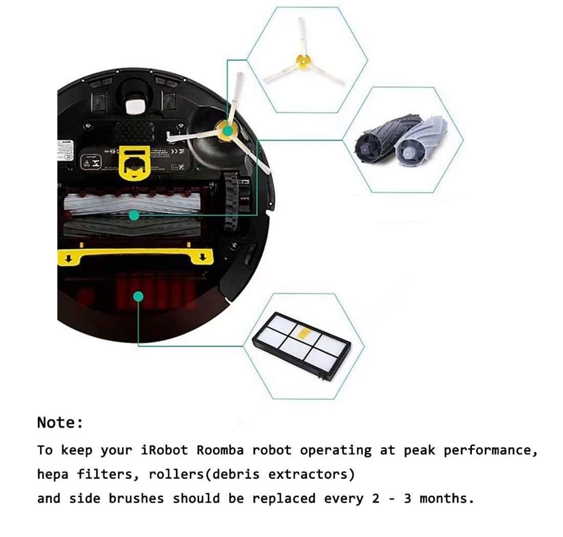 Zubehör für die iRobot Roomba 900 800 Serie 15 Stück MultiColor