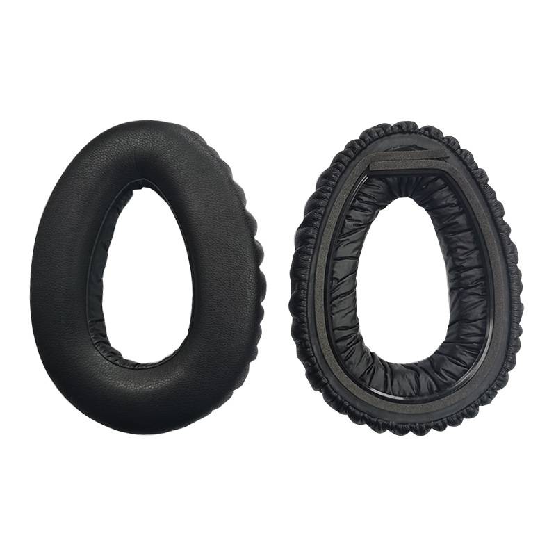 Schaffell-Ohrpolster für Sennheiser PXC550 Kopfhörer, Ersatzkissen, 1 Paar, Schwarz Black