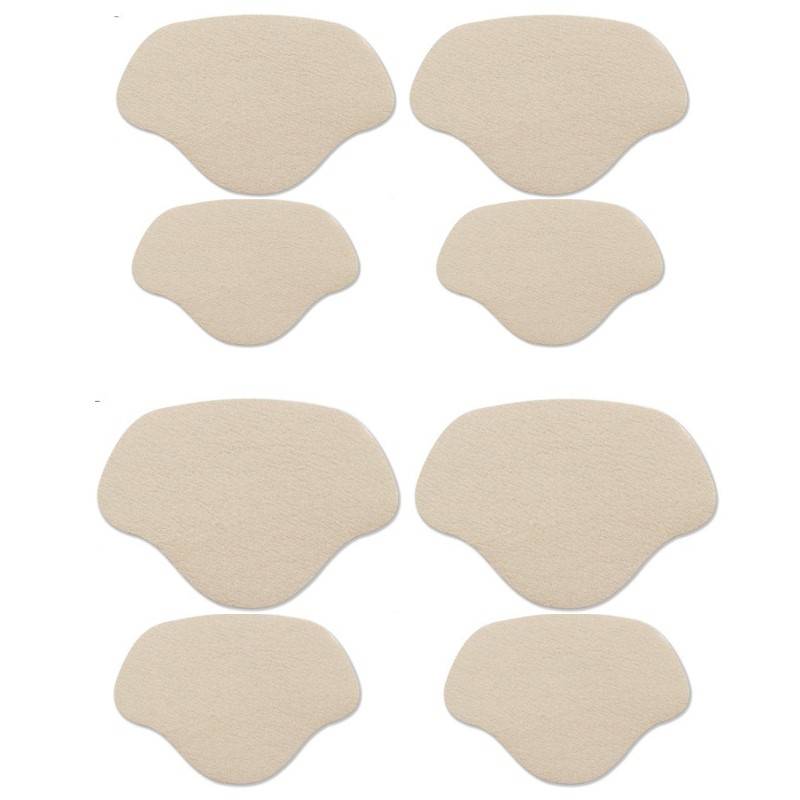 Aufkleber Reparaturflicken für Schuhfersen 2 Größen 4 Paar Beige