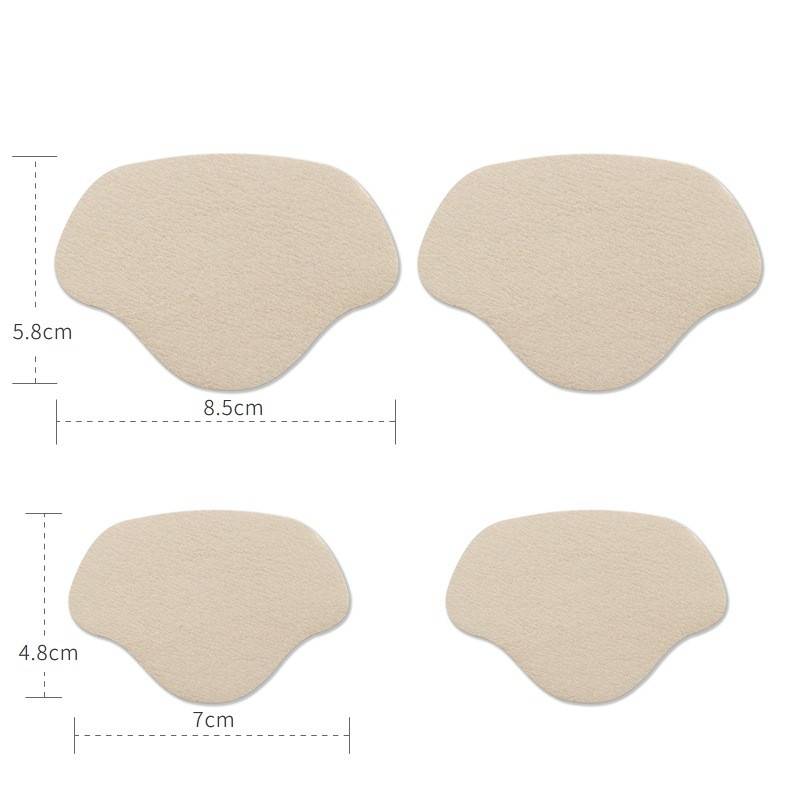 Aufkleber Reparaturflicken für Schuhfersen 2 Größen 4 Paar Beige