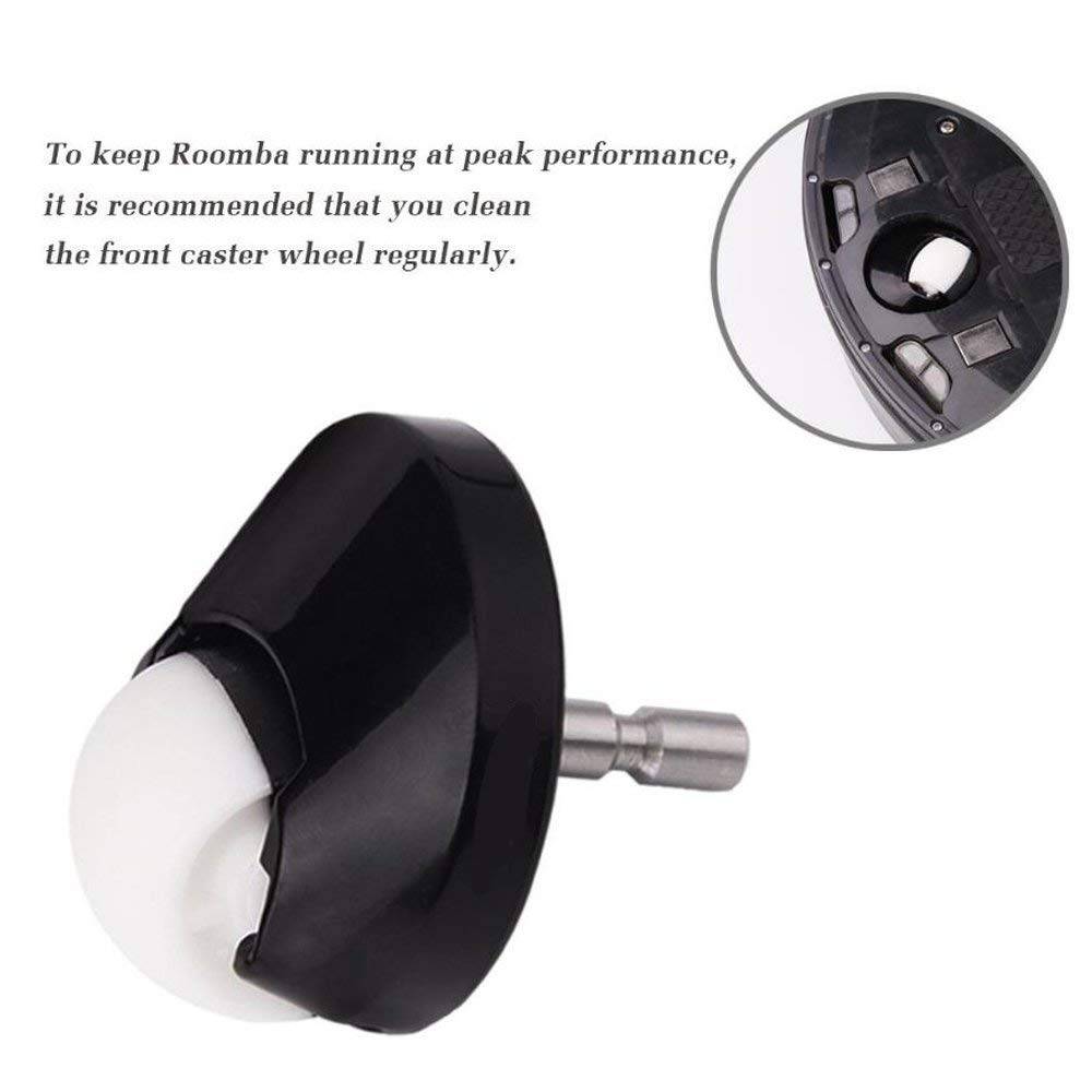 Vorderrad für iRobot Roomba 500/600/700/880/980 Schwarz 2er-Pack