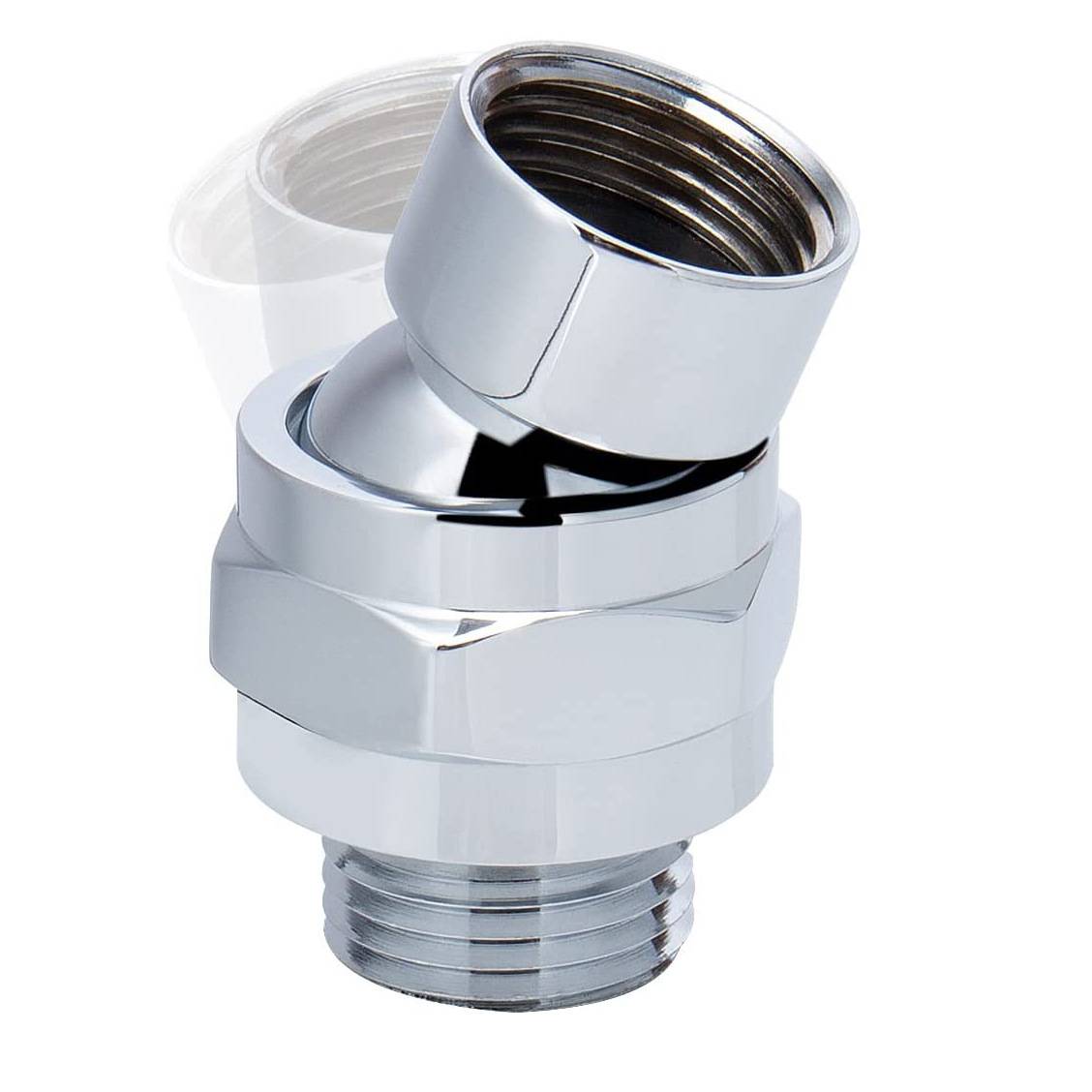Duschkopf-Drehkugel-Adapter, Duschkopf-Anschluss, 4-Punkt Silver