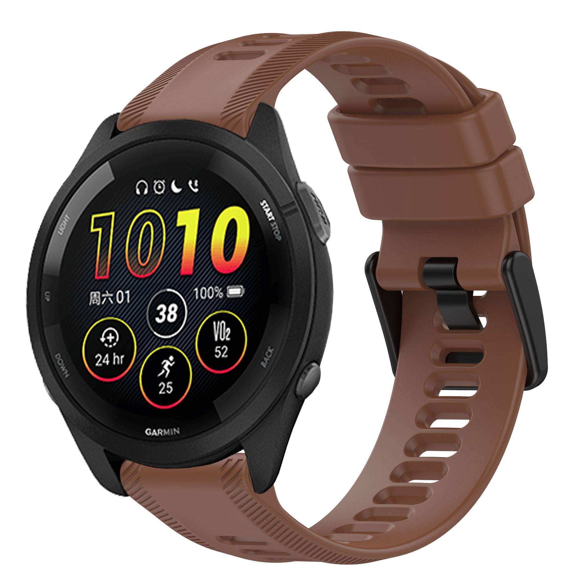Silikonarmband für Garmin Forerunner 265/965 Brown