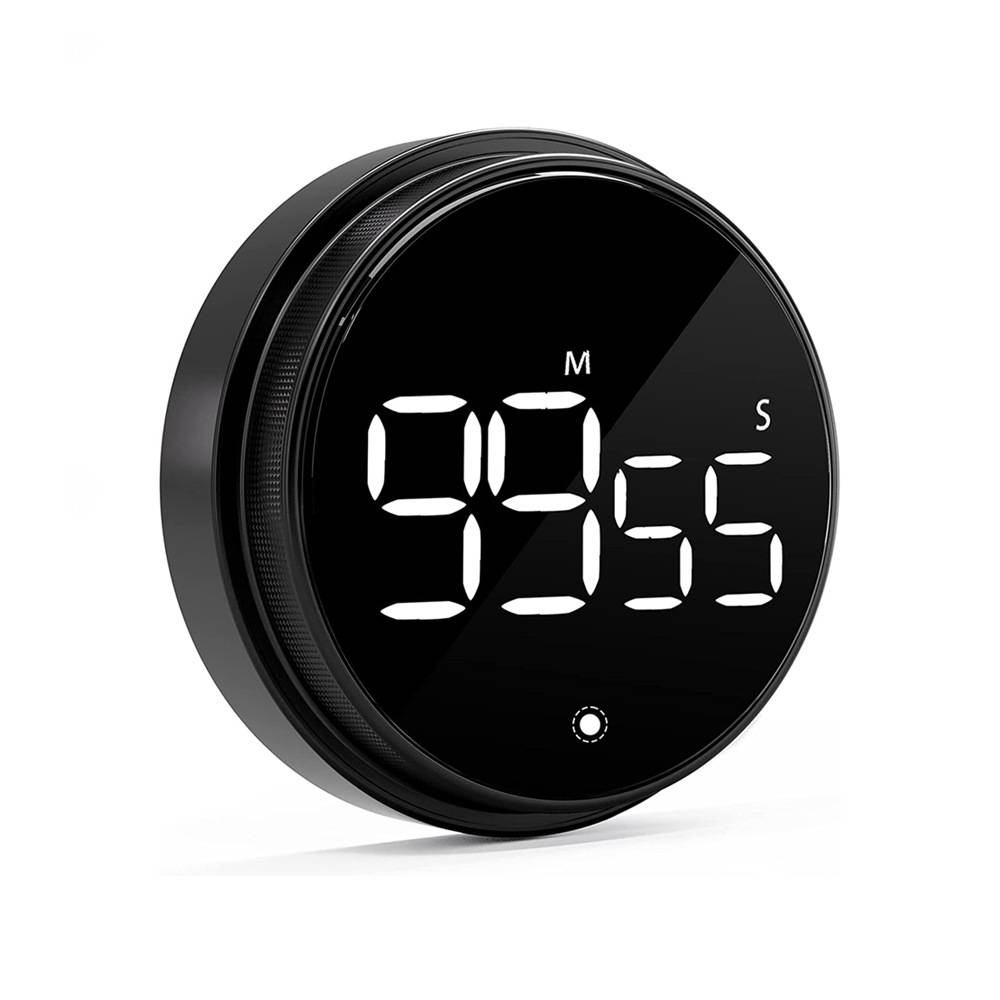 Digitaler Küchentimer, magnetischer Countdown-Timer mit großer LED-Anzeige Black