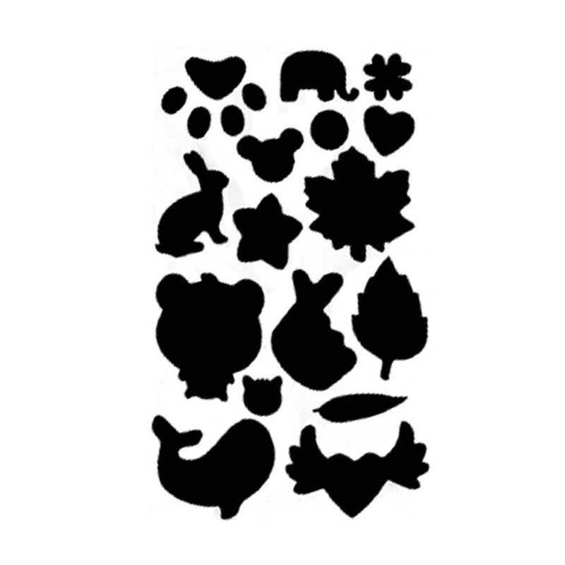 Reparaturflicken selbstklebend für Kleidung 10er-Blatt Black