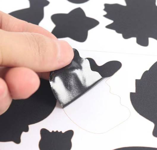 Reparaturflicken selbstklebend für Kleidung 10er-Blatt Black