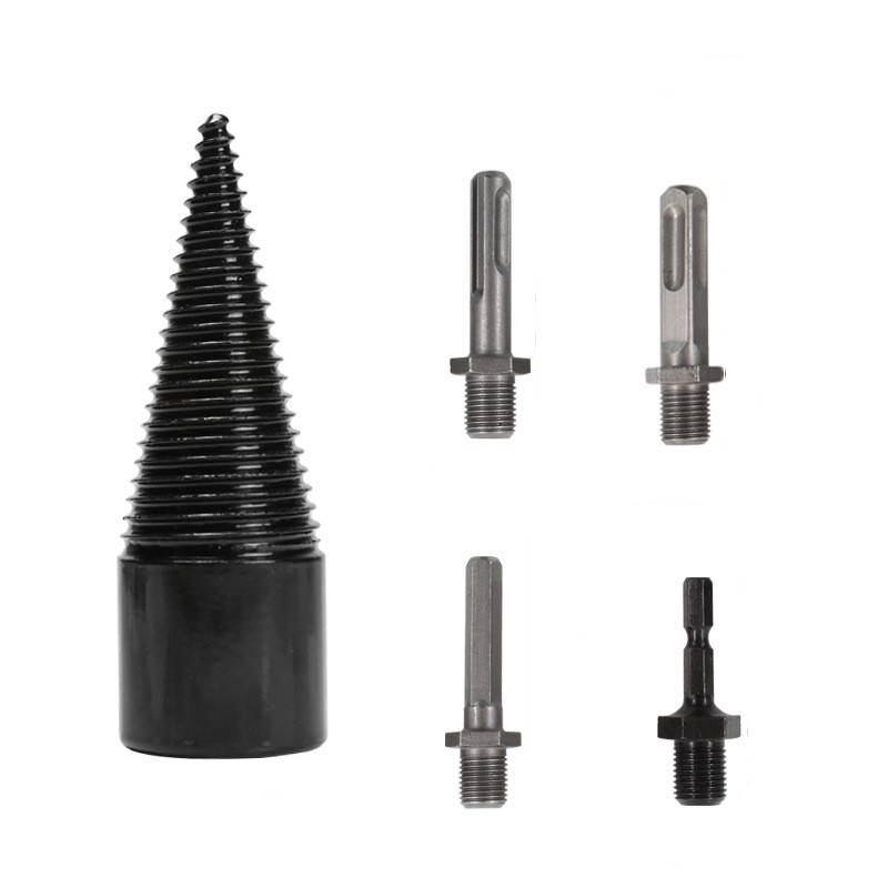 Holzbohrer für Bohrmaschine mit 4 verschiedenen Schäften Black