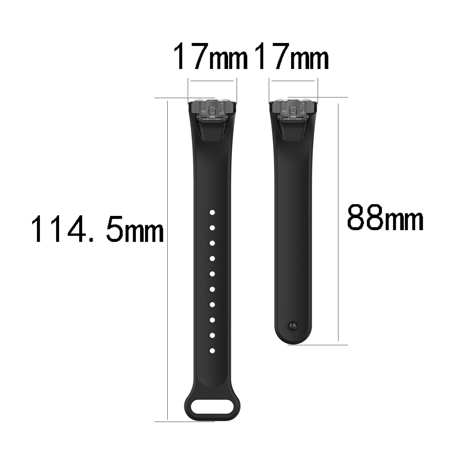 Uhrenarmband Silikon Black Samsung Galaxy Fit SM-R370
