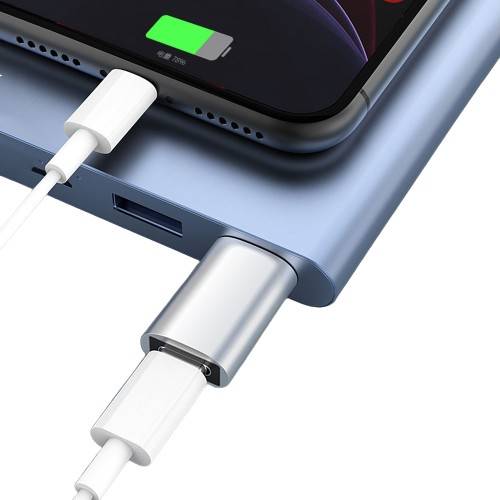 Adapter USB 3.0 Stecker auf USB-C Buchse Silver