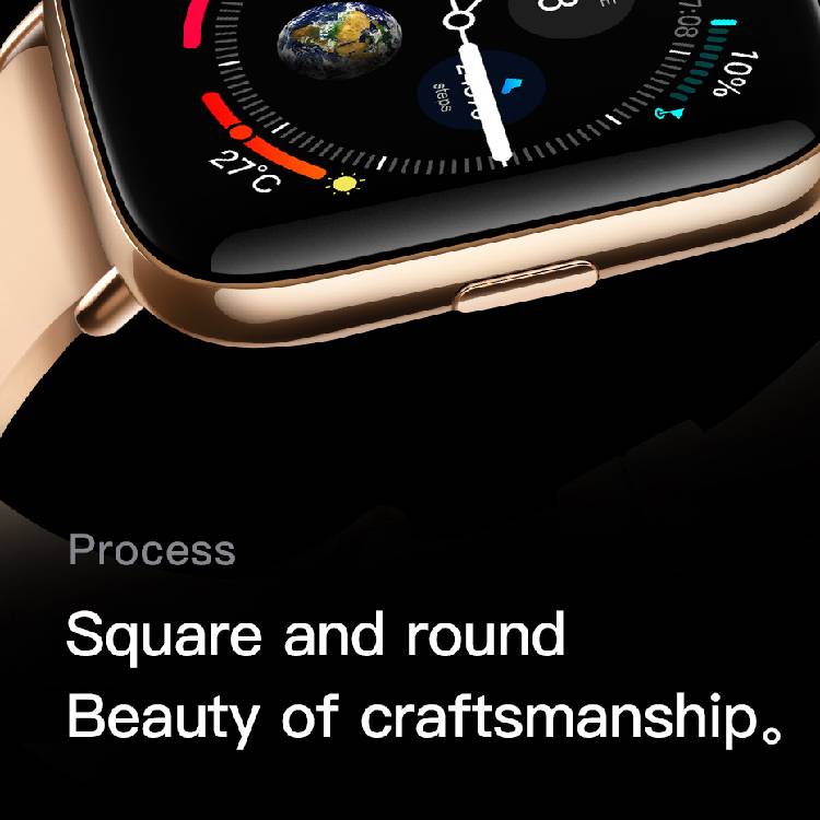 Smartwatch für Herzfrequenz, Blutdruck, Blutsauerstoff, Schlaf, 24 Sportmodi, IP67, 1,69-Zoll-Touchscreen Black