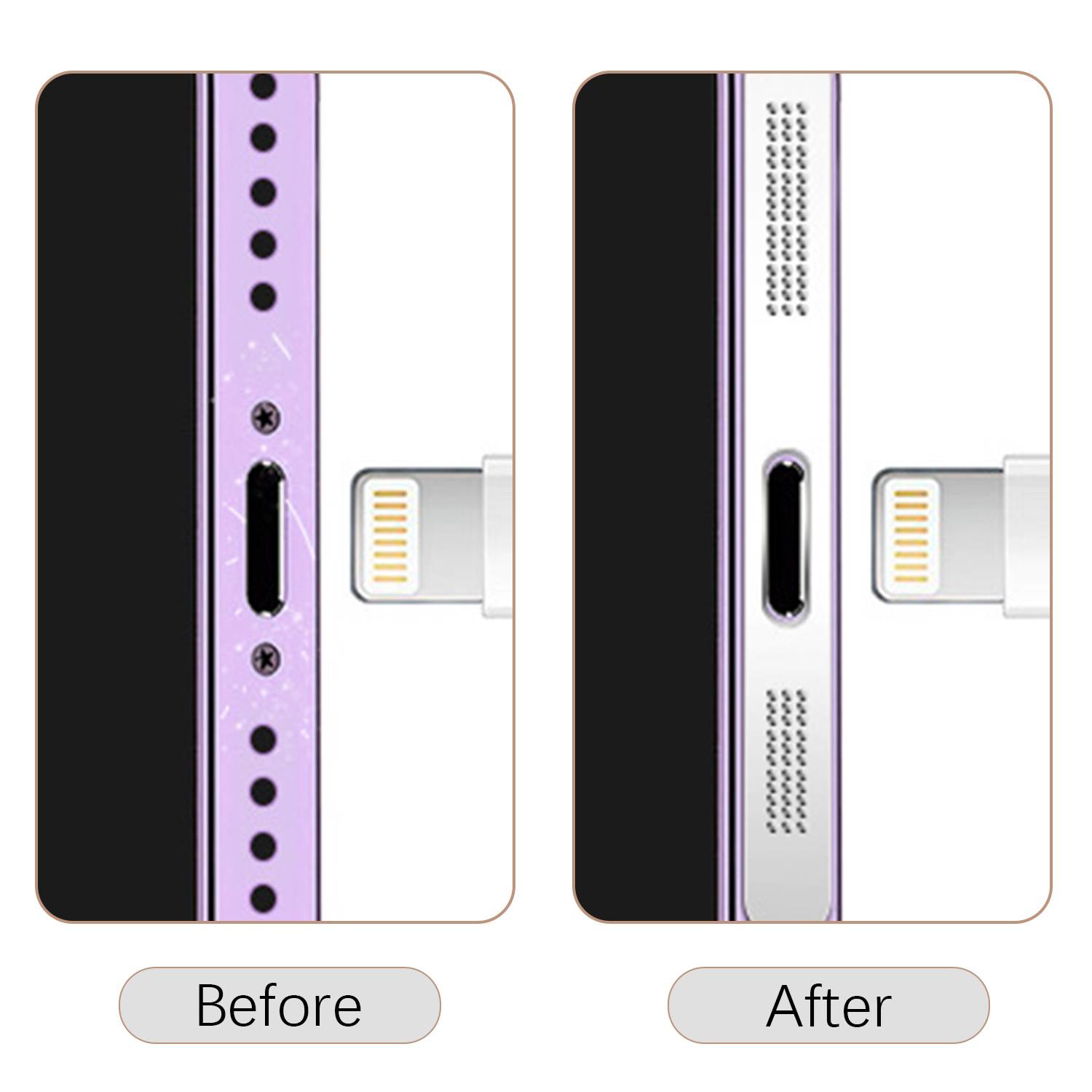 Anti-Staub-Netz für iPhone 12/13/14 Pro Max, 10er-Pack Black