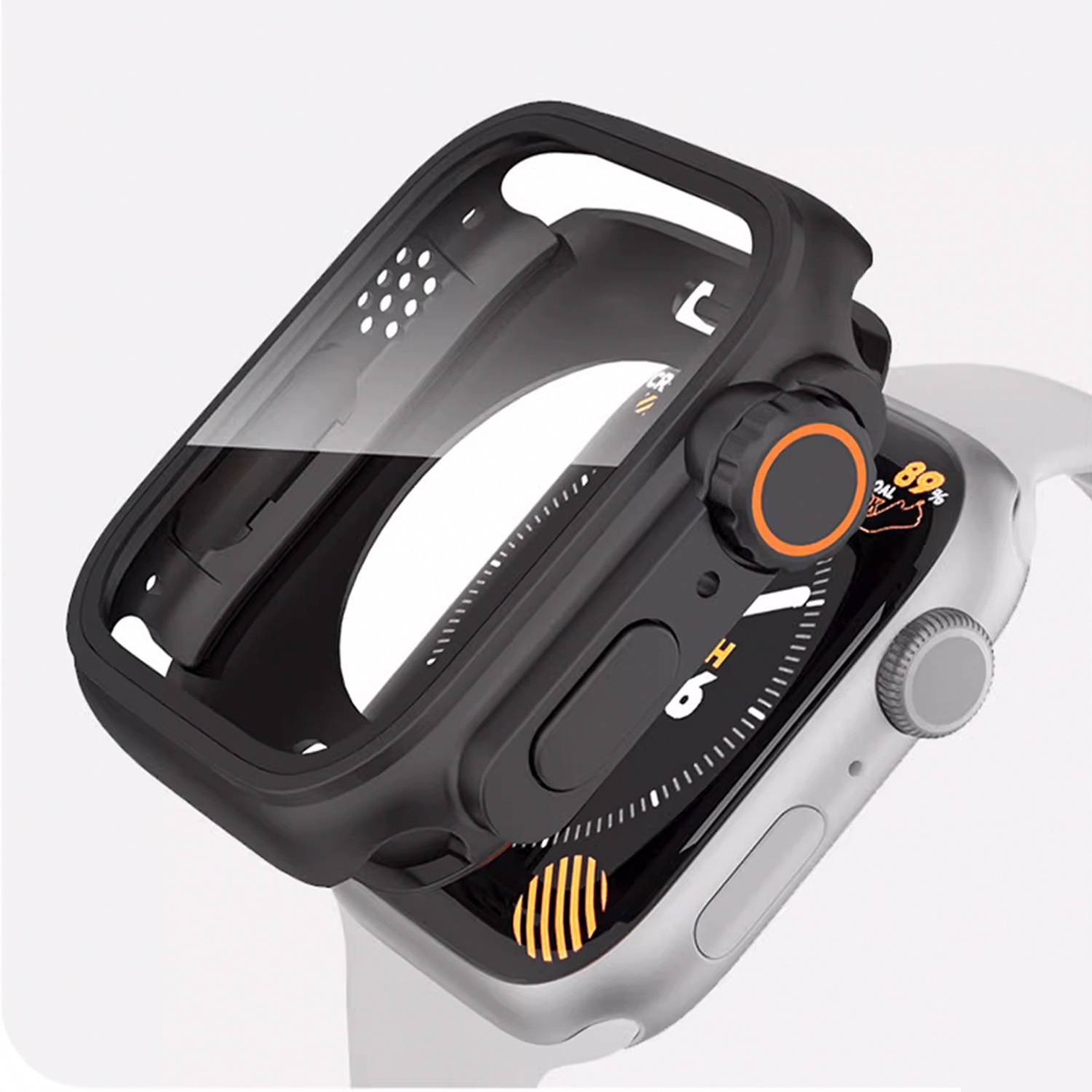 Apple Watch 45 mm Hartschale mit gehärteter Folie Black