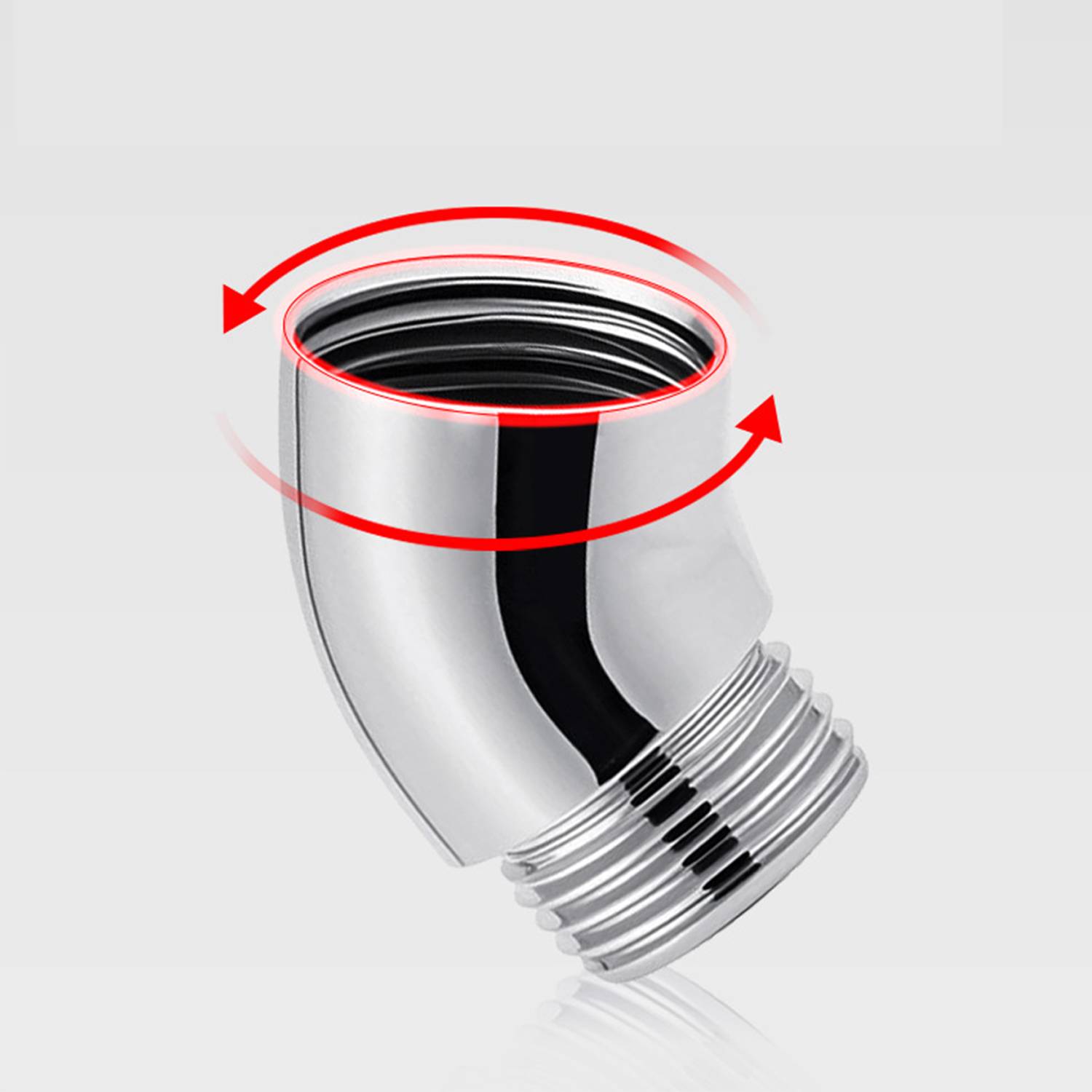 135°-Adapter für Duschkopf-Duschkopf-Anschluss Silver