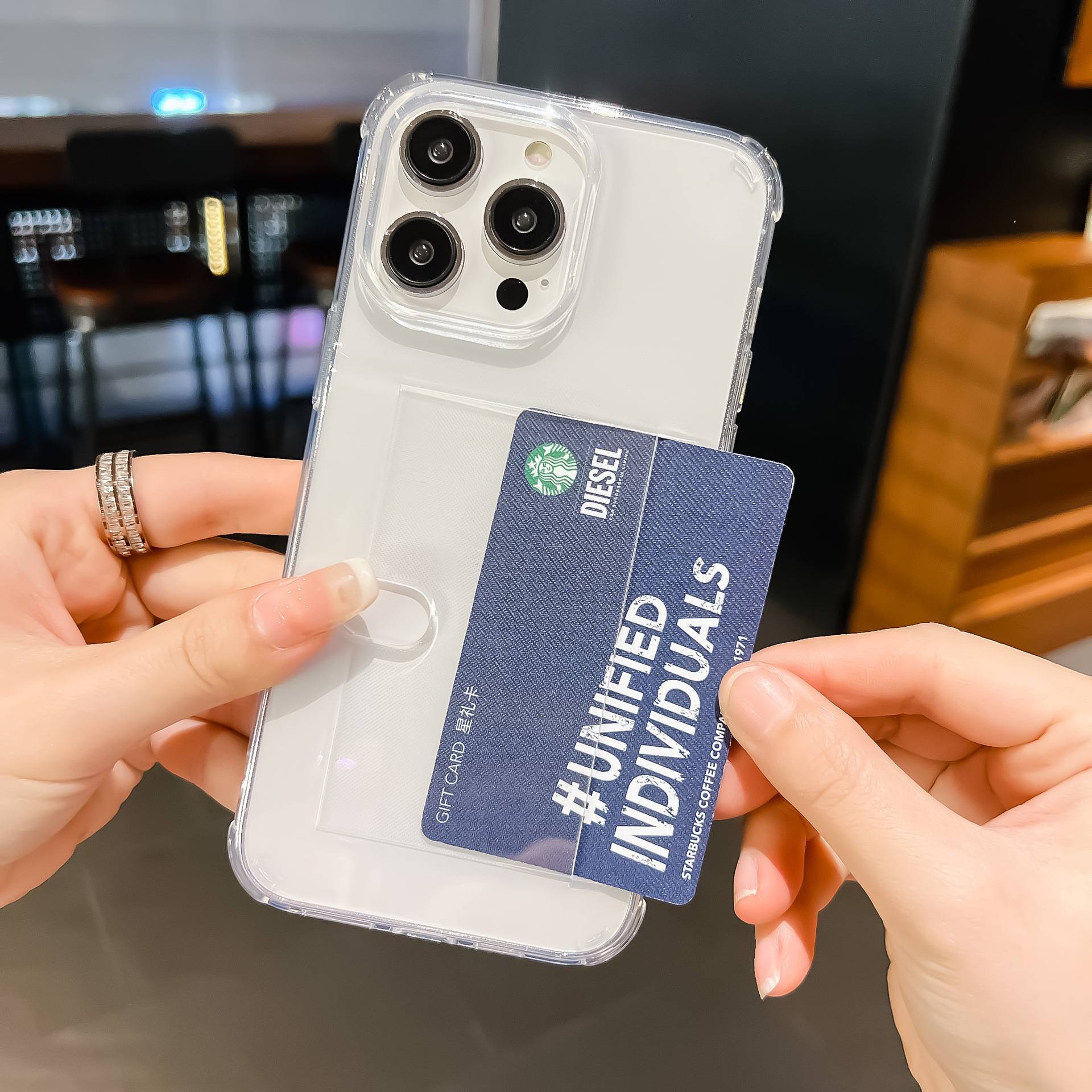 Handytasche mit Seitenfach Transparent iPhone 11 Pro Max