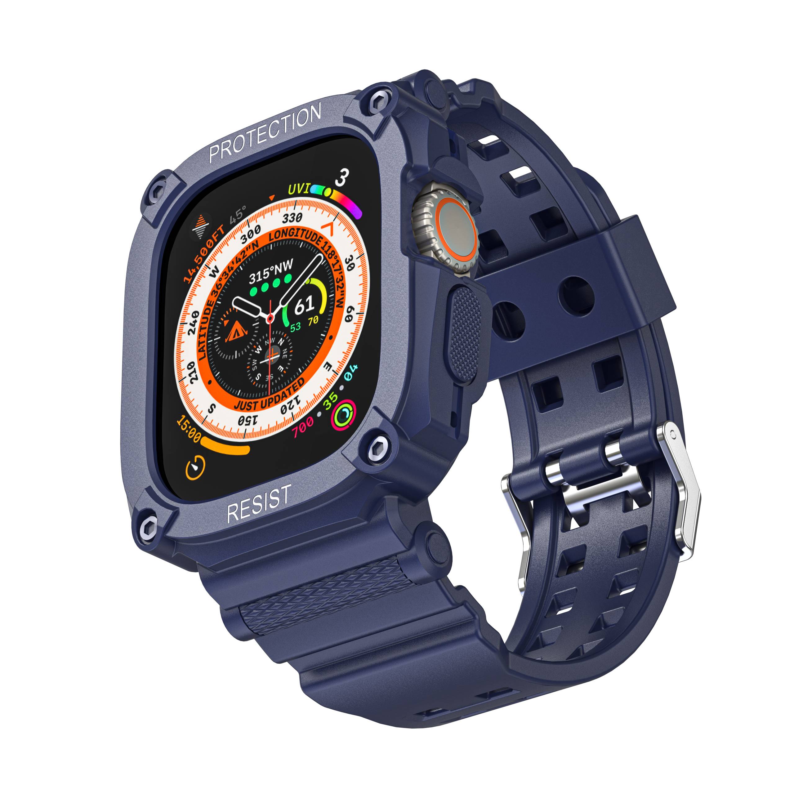 Schutzhülle und Armband für Apple Watch Ultra 49 mm DarkBlue