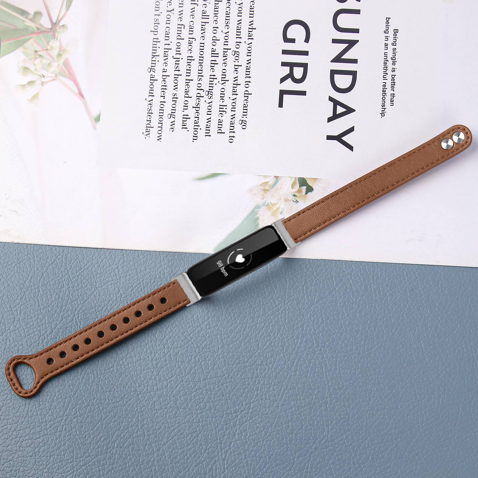 Uhrenarmband aus echtem Leder Brown